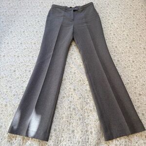 Gray mid-rise wide-leg trousers